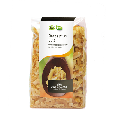 Organic Coconut Chips, toasted and sweetened 125g